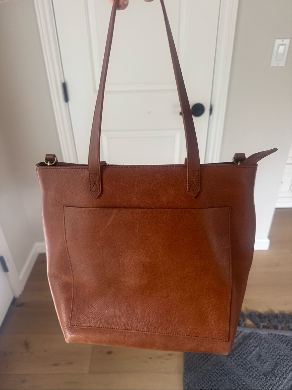 Madewell Brown Leather Tote with Adjustable Strap - Picture 3 of 6